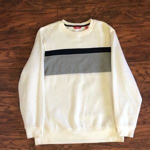 Cream Blue Gray IZod Medium Crewneck